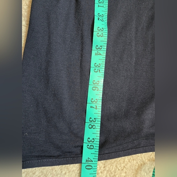 OLSEN Lightweight, Stretchy Navy Blue Midi Dress With Cinchable Belt. Size 12 - Picture 10 of 10